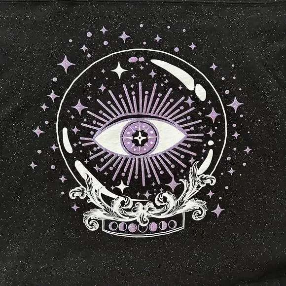 Spirit Jersey Shirt Womens XXL Howl-O-Scream Moon Phases Crystal Ball Glitter - Picture 2 of 7